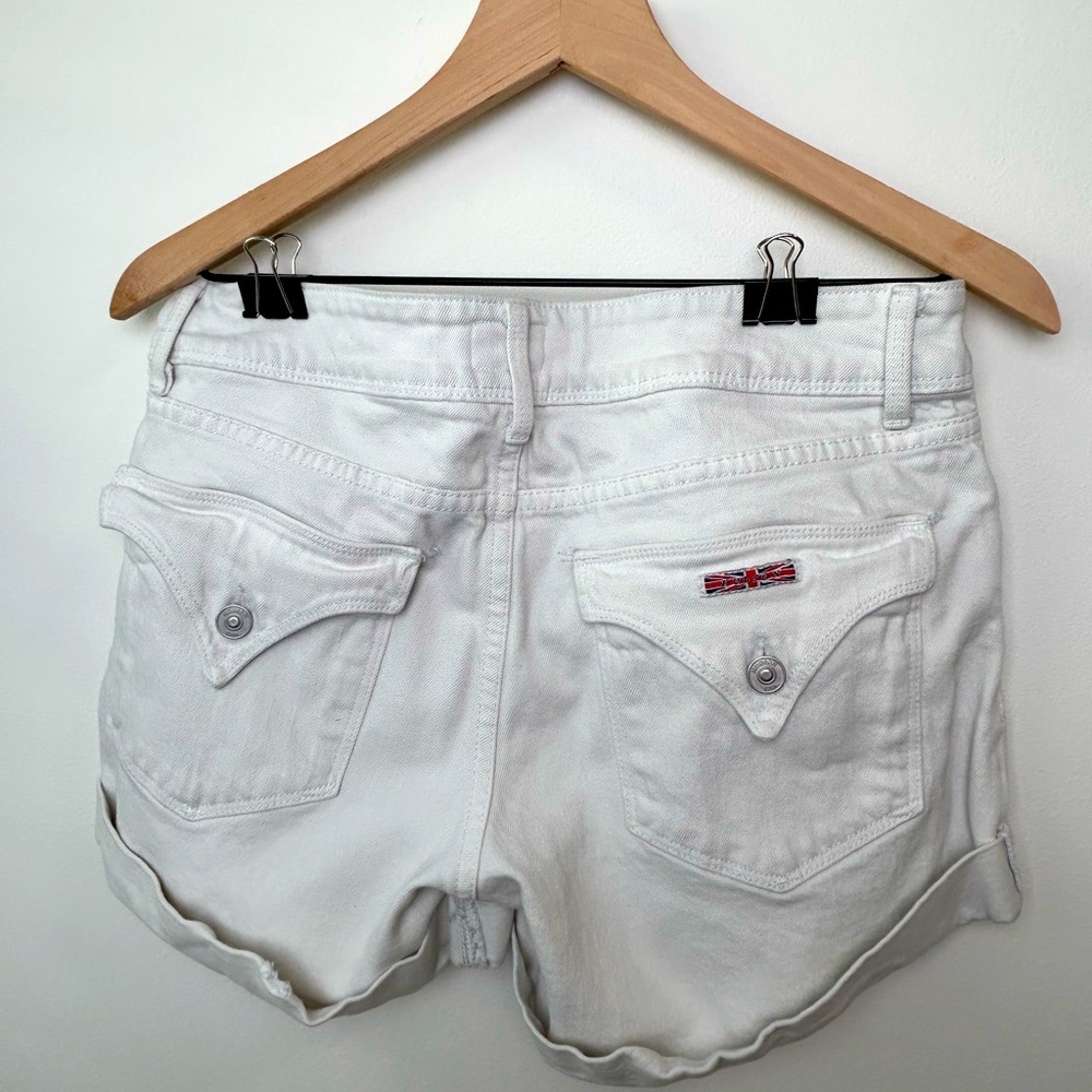 Hudson Jeans Croxley White Mid-Thigh Denim Shorts Size 29 - Picture 4 of 6